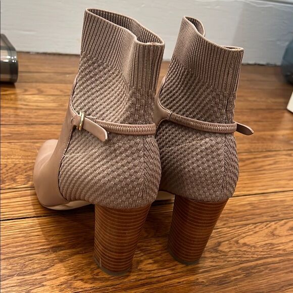 Cole Haan Tan Ankle Boots with Chunky Heel - Picture 2 of 4